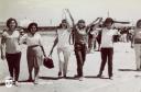 Grupo de chicas celebrando el día de la juventud. - Año: Hacia 1965 - Cedida por: María Ángeles López Barajas - Autor: Desconocido