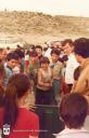 Niños jugando a la rana, actividad programada con motivo de la celebración del día de San Marcos. - Año: 1984 - Autor: Edelmiro A. Galván Villamandos