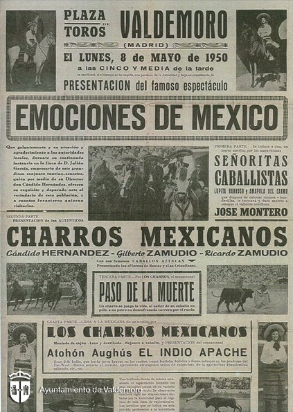 Cartel de toros - Año 1950