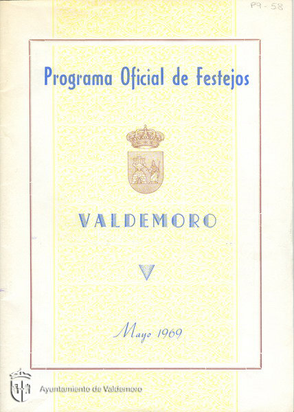 Portada del programa de fiestas - Año 1969