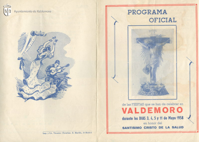 Portada y contraportada del programa de fiestas - Año 1958