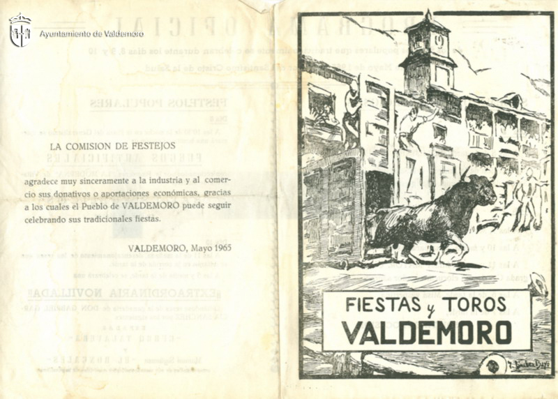 Portada y contraportada del programa de fiestas - Año 1965